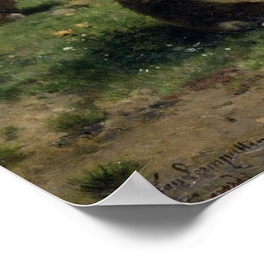 Shepherdess with Sheep in a Landscape Poster (Hoek)