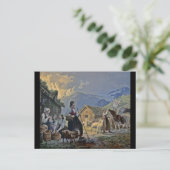 Shepherdesses Hut op de berg Briefkaart (Staand voorkant)