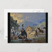 Shepherdesses Hut op de berg Briefkaart (Voorkant / Achterkant)