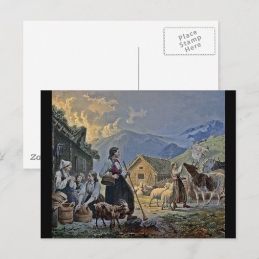 Shepherdesses Hut op de berg Briefkaart (Voorkant / Achterkant)