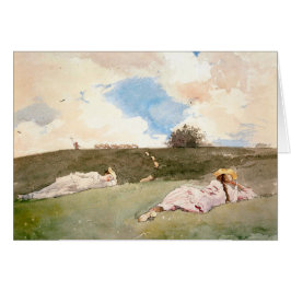 Shepherdesses Resting - Art Card (met bericht)