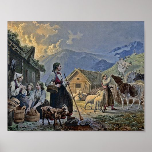 Shepherdess's Hut op de berg Poster (Voorkant)