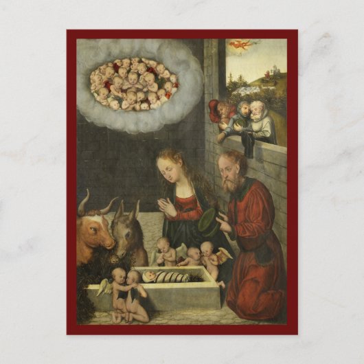 Shepherds Advertentie Baby Jesus door Cranach Briefkaart (Voorkant)