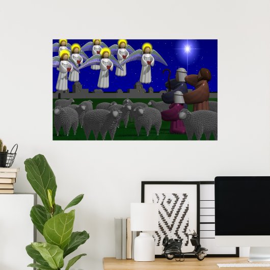 Shepherds and Angels Poster (Thuiskantoor)