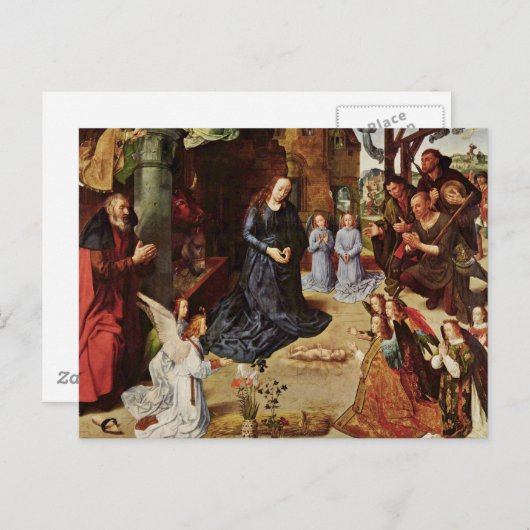 Shepherds en Angels Adore Him Briefkaart (Voorkant / Achterkant)