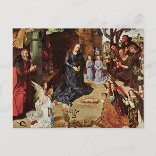 Shepherds en Angels Adore Him Briefkaart (Voorkant)