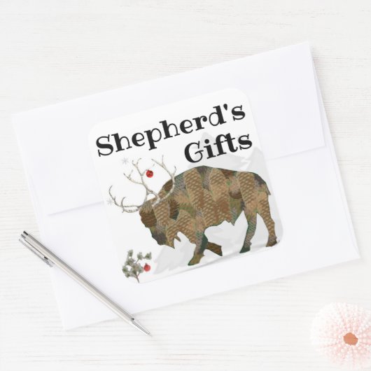 Shepherds Gifts Square Sticker (Envelop)