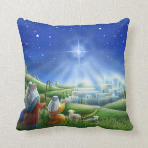 Shepherds komen naar Bethlehem Pillow Kussen