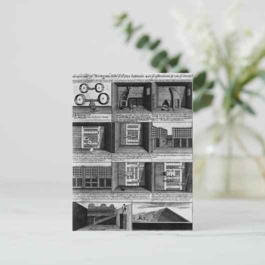 Shepherd's ontsnapping uit de Newgate gevangenis Briefkaart (Staand voorkant)