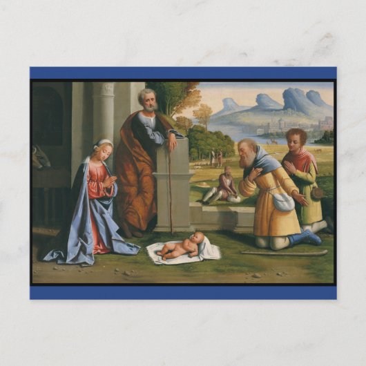 Shepherds Worship Baby Jesus Briefkaart (Voorkant)