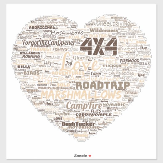 Shepos Love Heart Word Art . Sticker (Vel)