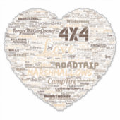 Shepos Love Heart Word Art . Sticker (Voorkant)