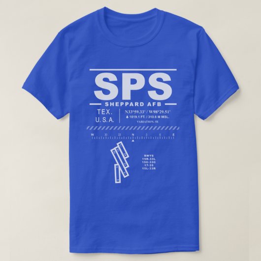 Sheppard AFB Luchtmachtbasis SPS T-Shirt (Design voorkant)