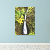 Shepperd's Dell-Herfsten, Columbia River Gorge, OF Canvas Afdruk (Insitu (Houten vloer))
