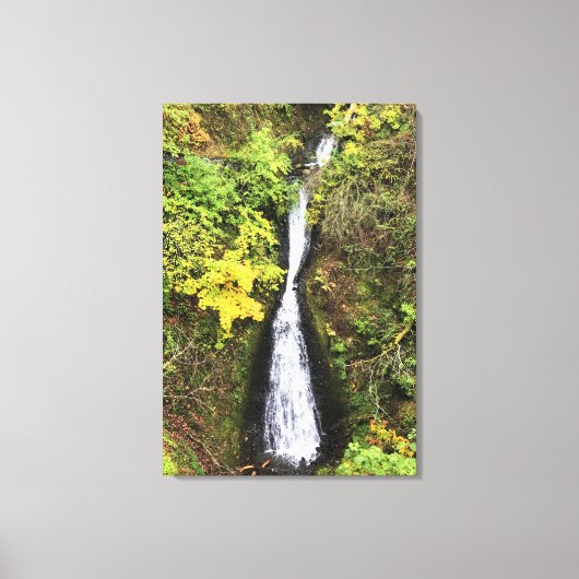 Shepperd's Dell-Herfsten, Columbia River Gorge, OF Canvas Afdruk (Voorkant)