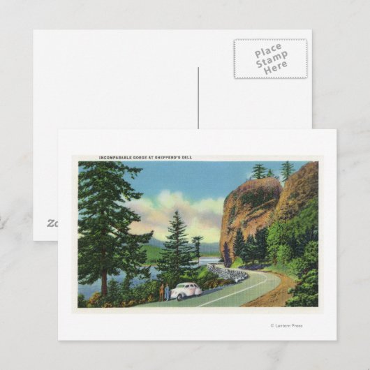 Shepperd's Dell-Uitzicht van de Onvergelijkbare Gr Briefkaart (Voorkant / Achterkant)