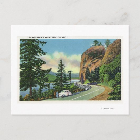 Shepperd's Dell-Uitzicht van de Onvergelijkbare Gr Briefkaart (Voorkant)