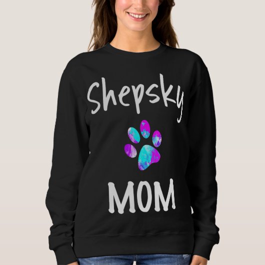 Shepsky mam German Shepherd Husky Mix Dog Owner Trui (Voorkant)