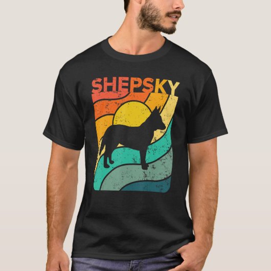 Shepsky  Sunset mama papa T-shirt (Voorkant)