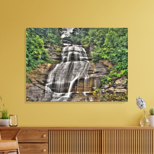 Shequaga Herfsten, Montour Herfsten, New York Canvas Afdruk (Insitu (Woonkamer))