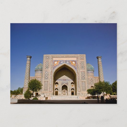 Sher-Dor Madrasah: Facade Briefkaart (Voorkant)