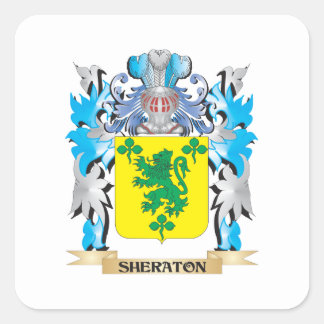 Sheraton Coat of Arms - Family Crest Vierkante Sticker