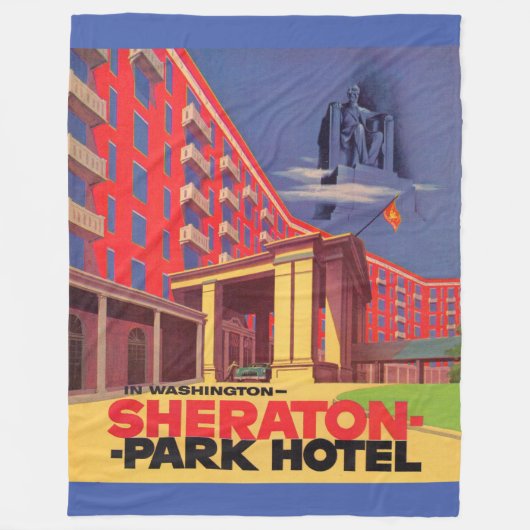 Sheraton Park Hotel van 1950 - Washington, DC en Fleece Deken (Voorkant)