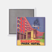 Sheraton Park Hotel van 1950 - Washington, DC en Magneet (Voorkant / Achterkant)