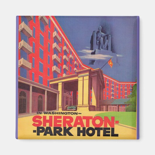 Sheraton Park Hotel van 1950 - Washington, DC en Magneet (Voorkant)