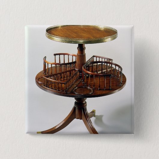 Sheraton tweeledige domme ober vierkante button 5,1 cm (Voorkant)