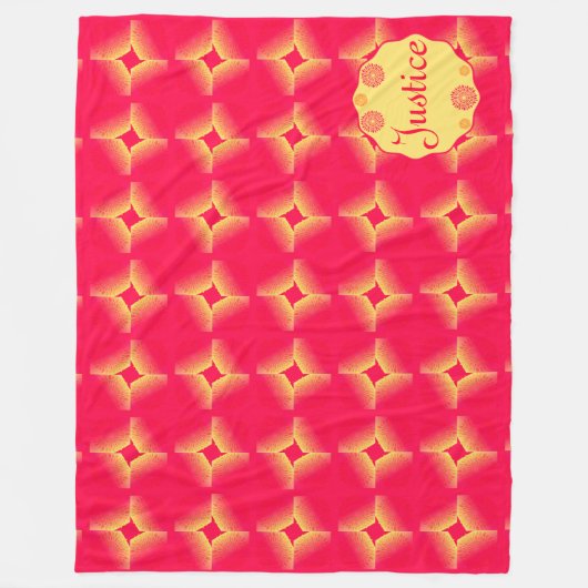 Sherbert Flowers Customize name Blanket Fleece Deken (Voorkant)