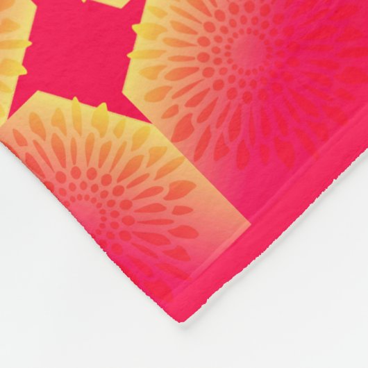 Sherbert Flowers Customize name Blanket Fleece Deken (Hoek)