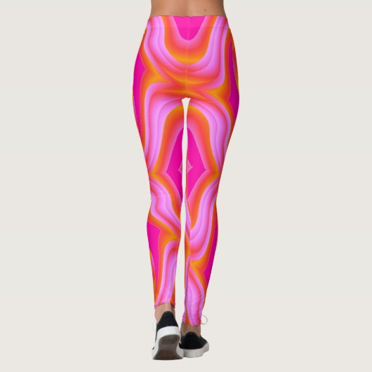 Sherbert Surprise op roze en Oranje Leggings (Achterkant)