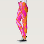 Sherbert Surprise op roze en Oranje Leggings (Links)
