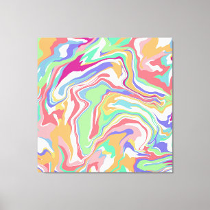 Sherbert Swirls Canvas Afdruk