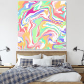 Sherbert Swirls Canvas Afdruk (Insitu (Slaapkamer))
