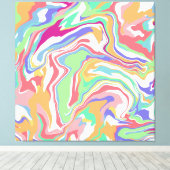 Sherbert Swirls Canvas Afdruk (Insitu (Houten vloer))