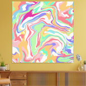 Sherbert Swirls Canvas Afdruk (Insitu (Woonkamer))