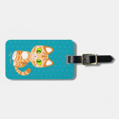 Sherbet de Oranje Tabby Cat Bagagelabel (Voorkant horizontaal)