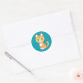Sherbet de Oranje Tabby Cat Ronde Sticker (Envelop)