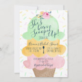 Sherbet geschept ijs bruids douche kaart (Voorkant)