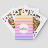 Sherbet Rainbow Stripes Pokerkaarten (Achterkant)