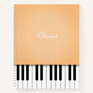 Sherbet Sinaasappel Piano Keyboard Custom Noteboo Notitieboek