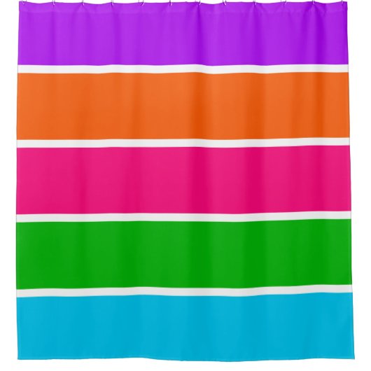 Sherbet Stripes Douchegordijn (Voorkant)