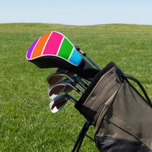 Sherbet Stripes Golfheadcover (Insitu)