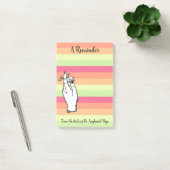 Sherbet Stripes Herinder Aangepast 4X6 Post-it® Notes (Kantoor)
