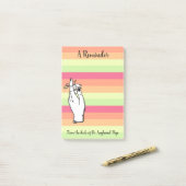 Sherbet Stripes Herinder Aangepast 4X6 Post-it® Notes (Op bureau)