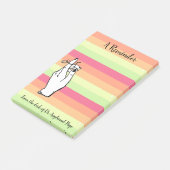 Sherbet Stripes Herinder Aangepast 4X6 Post-it® Notes (Schuin)