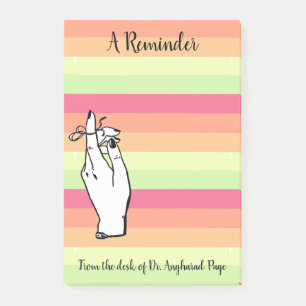 Sherbet Stripes Herinder Aangepast 4X6 Post-it® Notes