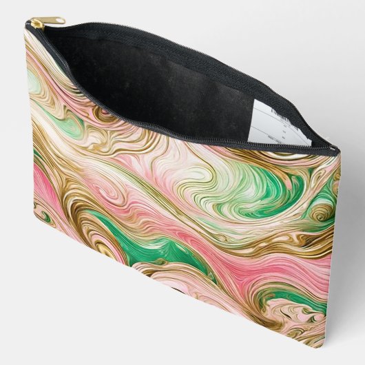 "Sherbet Swirl" Print cosmetische tas (Open)
